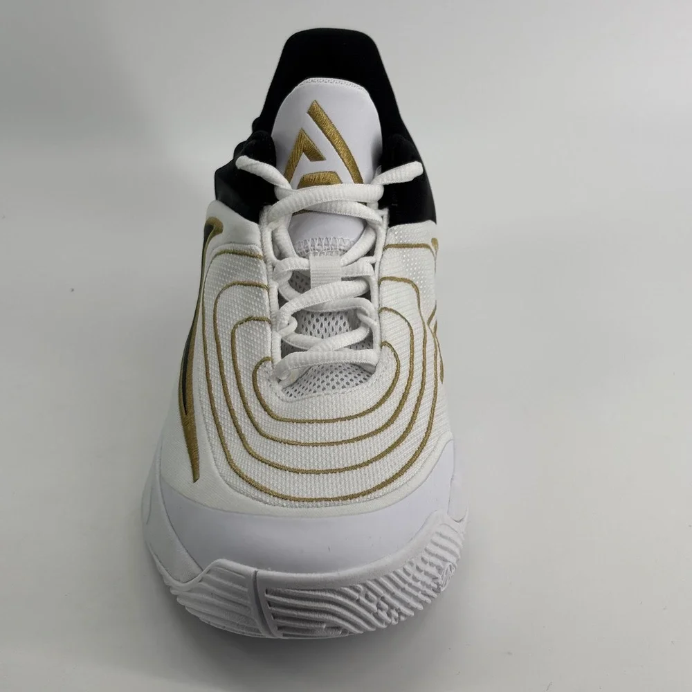 Nike Giannis Immortality 4 GS 7Y White Black Gold FZ6734-100 New Basketball Shoe
